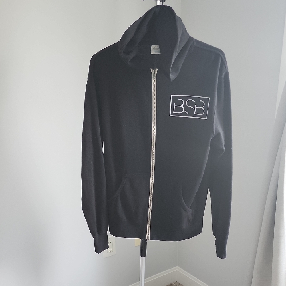 Backstreet Boys - Black Zip-Up Hoodie with BSB Logo